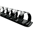 GBC CombBind 19-ring Plastic Binding Combs - 11" Length - Sheet Capacity - 11" Sheet - 19 x Rings - Round - Black - PVC Plastic - 100 / Box