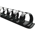 GBC CombBind 19-ring Binding Spines - 225 x Sheet Capacity - 19 x Rings - Round - Black - Plastic - 100 / Box