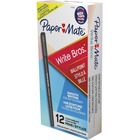 Paper Mate Write Bros. Ballpoint Stick Pens - Medium Pen Point - Black - Black Barrel - 1 Dozen
