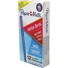 Paper Mate Write Bros. Ballpoint Stick Pens - Medium Pen Point - Blue - Blue Barrel - 1 Dozen