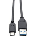 Tripp Lite USB 3.1 Gen 1 (5 Gbps) Cable, USB Type-C (USB-C) to USB Type-A M/M, 6-ft. - 6 ft USB Data Transfer Cable for Tablet, Computer, Wall Charger, Portable Hard Drive, Charger - First End: 1 x USB 3.1 Type C - Male - Second End: 1 x USB 3.0 Type A - Male - 5 Gbit/s - Shielding - Nickel Plated Connector - Gold Plated Contact - Black