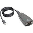 Tripp Lite USB-C to Serial Adapter (DB9) - Keyspan, High-Speed (M/M), Detachable Cable, TAA - 1 x Type C USB Male - 1 x 9-pin DB-9 Serial Male - Black - TAA Compliant