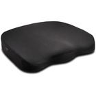 Kensington Ergonomic Memory Foam Seat Cushion - Foam - Ergonomic Design, Anti-slip, Removable Cover, Carrying Strap - Black - 1Each