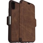 OtterBox Strada Carrying Case (Portfolio) Apple iPhone XS Max Card - Espresso - Drop Resistant - Genuine Leather Body