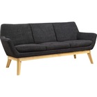 Lorell Quintessence Collection Upholstered Sofa - 19.8" x 73.3" x 32.8" - Finish: Black