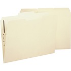 Business Source 2-ply Tab Legal Fastener Folders - Legal - 8 1/2" x 14" Sheet Size - 1 Fastener(s) - 1/3 Tab Cut - Manila - Recycled - 50 / Box