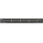 ZYXEL 48-Port GbE Smart Managed Switch with 4 SFP+ Uplink - 48 Ports - Manageable - 3 Layer Supported - Modular - Optical Fiber, Twisted Pair - 1U High - Rack-mountable - Lifetime Limited Warranty