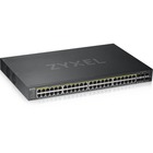 ZYXEL 48-port GbE Smart Managed PoE Switch - 50 Ports - Manageable - 4 Layer Supported - Modular - 375 W PoE Budget - Twisted Pair, Optical Fiber - PoE Ports - Rack-mountable - Lifetime Limited Warranty