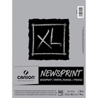 Canson XL Newsprint - 100 Sheets - Twin Wirebound - 30 lb Basis Weight - 49 g/m� Grammage - 9" x 12" - Micro Perforated, Removable, Erasable, Textured - 1 Each