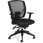 Offices To Go Ibex Fabric Seat Multi-Tilter Chair - Black Fabric Seat - Black Back - 5-star Base - 26" Width x 27" Depth x 39.5" Height - 1 Each