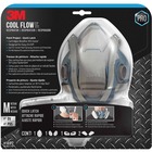 3M Quick Latch Pro Multipurpose Respirator - Recommended for: Multipurpose - Reusable, Filter, Comfortable, Exhalation Valve, Soft - Medium Size - Odor, Respiratory Protection - Carbon Layer - Blue - 1 / Pack