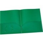 Oxford Letter Pocket Folder - 8 1/2" x 11" - 100 Sheet Capacity - 2 Internal Pocket(s) - Green - 1 Each