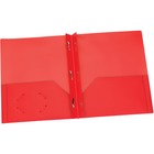 TOPS 2-pocket 3-hole Portfolio - Letter - 8 1/2" x 11" Sheet Size - 135 Sheet Capacity - 3 x Prong Fastener(s) - 2 Pocket(s) - Polypropylene - Red - 1 Each