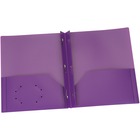 Oxford Pocket Folder - Letter - 8 1/2" x 11" Sheet Size - 135 Sheet Capacity - 3 x Prong Fastener(s) - 2 Internal Pocket(s) - Polypropylene - Purple - 25 / Box