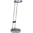 Royal Sovereign Telescoping Compact LED Desk Lamp, Round - 5 W LED Bulb - 350 Lumens - Desk Mountable - Black, Silver - for Office, Home