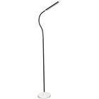 Royal Sovereign Contemporary LED Floor Lamp - 57.10" (1450.34 mm) Height - LED Bulb - 500 lm Lumens - Floor-mountable - Black, Silver - for Work Area, Home, Office, School