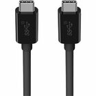 Belkin 3.1 USB-C to USB-C Cable (aka USB Type-C)(100W) - 3.3 ft USB Data Transfer Cable for Smartphone, MacBook, Chromebook, Tablet - First End: 1 x USB 3.1 Type C - Male - Second End: 1 x USB 3.1 Type C - Male - 10 Gbit/s - Shielding - Black
