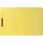 Business Source 1/3 Tab Cut Legal Recycled Fastener Folder - 11" x 14" - 3/4" Expansion - 2 Fastener(s) - 2" Fastener Capacity - Yellow - 10% Recycled - 50 / Box