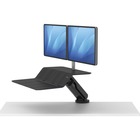 Fellowes Lotusâ„¢ RT Sit-Stand Workstation Black Dual - 2 Display(s) Supported - 1 Each