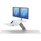 Fellowes Lotusâ„¢ RT Sit-Stand Workstation White Dual - 2 Display(s) Supported - 1 Each