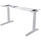 Fellowes Levado Height Adjustable Desk Base - Silver T-shaped Base - 2 Legs - 24.5" Height x 27.5" Width x 60.1" Depth - Assembly Required