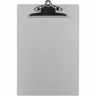 Business Source Aluminum Clipboard - 8 1/2" x 11" - Clamp - Aluminum - Silver - 1 Each