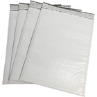 Spicers Polyethylene Bubble Mailers - Shipping - #5 - 16" Width x 10 1/2" Length - Peel & Seal - Polyethylene - 100 / Box - White, Gray