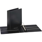 Business Source EasyOpen Locking Slant-D Ring Binders - 1" Binder Capacity - Letter - 8 1/2" x 11" Sheet Size - 200 Sheet Capacity - Slant D-Ring Fastener(s) - Inside Front & Back Pocket(s) - Polypropylene, Chipboard - Black - Locking Ring, Non-stick, Exposed Rivet, Sturdy - 1 Each