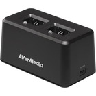 AVerMedia Microphone Charging Dock - Docking - Microphone - 2 Slot - Charging Capability - Wall Mount