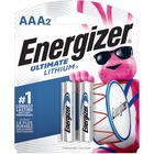 Energizer Ultimate Lithium AAA Batteries - For Multipurpose - AAA - 1.5 V DC - 2 / Pack