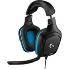 Logitech G432 7.1 Surround Sound Gaming Headset - Stereo - Mini-phone (3.5mm), USB - Wired - 5 Kilo Ohm - 20 Hz - 20 kHz - Over-the-head - Binaural - Circumaural - 6.6 ft Cable - Cardioid, Uni-directional Microphone - Black