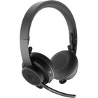 Logitech Zone Wireless Headset - Stereo - Wireless - Bluetooth - 98.4 ft - 30 Hz - 13 kHz - Over-the-head - Binaural - Omni-directional, MEMS Technology, Electret, Condenser Microphone - Noise Canceling - Black