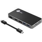 SIIG USB-C MST Video Travel Docking with PD - for Notebook - 100 W - USB Type C - 5 x USB Ports - HDMI - VGA - DisplayPort - Thunderbolt - Wired