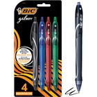 BIC Gel-ocity Gel Pen - Medium Pen Point - 0.7 mm Pen Point Size - Retractable - Assorted Gel-based Ink - 4 / Pack
