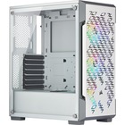 Corsair iCUE 220T RGB Airflow Tempered Glass Mid-Tower Smart Case - White - Mid-tower - White - Steel, Tempered Glass - 4 x Bay - 3 x 0.47" (12 mm) x Fan(s) Installed - 0 - Mini ITX, ATX, Micro ATX Motherboard Supported - 6 x Fan(s) Supported - 2 x Intern