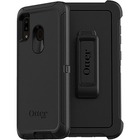 OtterBox Defender Carrying Case (Holster) Samsung Smartphone - Black - Drop Resistant, Dirt Resistant, Dust Resistant, Lint Resistant, Anti-slip - Belt Clip