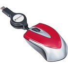 Verbatim USB-C Mini Optical Travel Mouse-Red - Optical - Cable - Red - USB Type C