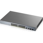 ZYXEL 24-port GbE Smart Managed PoE Switch with GbE Uplink - 24 Ports - Manageable - 2 Layer Supported - Modular - Twisted Pair, Optical Fiber - Rack-mountable - Lifetime Limited Warranty