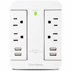 CyberPower Home Office 4-Outlet Surge Suppressor/Protector - 4 x NEMA 5-15R, 4 x USB - 900 J - 125 V AC Input