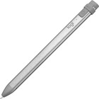Logitech Crayon Stylus - Capacitive Touchscreen Type Supported - Replaceable Stylus Tip - Aluminum, Silicone Rubber - Gray - Tablet Device Supported
