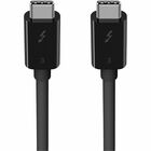 Belkin Thunderbolt 3 Cable, F2CD084 - 2.6 ft Thunderbolt 3 Data Transfer Cable for MacBook Pro - First End: 1 x USB Type C Male Thunderbolt 3 - Second End: 1 x USB Type C Male Thunderbolt 3 - 40 Gbit/s - Black