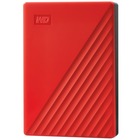 WD My Passport WDBPKJ0040BRD-WESN 4 TB Portable Hard Drive - External - Red - USB 3.0 - 256-bit Encryption Standard - 3 Year Warranty - Retail