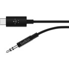 Belkin RockStar 3.5mm Audio Cable with USB-C Connector - 3 ft Mini-phone/USB-C Audio Cable for Audio Device, Speaker, Smartphone - First End: 1 x USB Type C - Male - Second End: 1 x Mini-phone Stereo Audio - Male