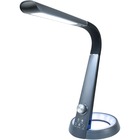 Royal Sovereign LED Desk Lamp with USB and Night Light - RDL-110U - 22" (558.80 mm) Height - 7" (177.80 mm) Width - 8 W LED Bulb - 450 lm Lumens - ABS - Desk Mountable - Black, Titanium Gray - for Desk