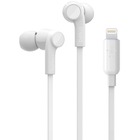 Belkin ROCKSTAR Headphones with Lightning Connector - Stereo - Lightning Connector - Wired - Earbud - Binaural - In-ear - 3.7 ft Cable - White