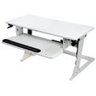 3M Sit/Stand Desk - White - Up to 24" Screen Support - 15.88 kg Load Capacity - 23.20" (589.28 mm) Height x 35.40" (899.16 mm) Width x 6.20" (157.48 mm) Depth - Desktop - White