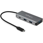 StarTech.com 4 Port USB C Hub to 3x USB-A 1x USB-C - 10Gbps USB 3.1 Gen 2 Type C Hub - 100W Power Delivery Passthrough Charging - Portable - Portable 4 Port USB-C hub (USB 3.1/3.2 Gen 2 SuperSpeed 10Gbps) - USB-C adapter hub to 3 USB-A/1 USB-C - 100W Power Delivery 3.0 pass through charging w/your USB Type-C Power Adapter; 15W reserved for hub - OS Independent - Works w/ TB3 - 9.8in cable