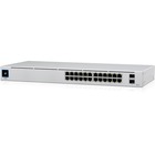 Ubiquiti USW-24-POE Ethernet Switch - 24 Ports - Manageable - 2 Layer Supported - Modular - 2 SFP Slots - Optical Fiber, Twisted Pair - 1U High - Rack-mountable, Desktop - 1 Year Limited Warranty