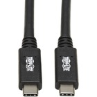 Tripp Lite USB-C To USB-C Cable (M/M) - USB 3.1 Gen 2, 10 Gbps, Thunderbolt 3, 20 in. - 1.7 ft USB Data Transfer Cable for Smartphone, Notebook, MacBook, Chromebook, Ultrabook, Mobile Device, Docking Station, Wall Charger, Hard Drive, Flash Drive, Compute