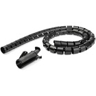 StarTech.com Cable-Management Sleeve - Cable Sleeve - Black - 1 - Polyethylene